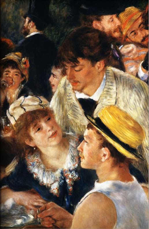 Detail Showing Figures from The Luncheon of the Boating Party by Pierre Auguste Renoir